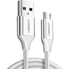 Ugreen Pīts kabelis USB-A - micro USB 2.4A 1m - balts