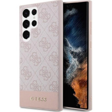 Guess GUHCS23LG4GLPI S23 Ultra S918 różowy|pink hard case 4G Stripe Collection