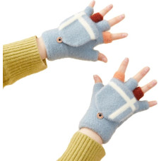 Women's|children's winter telephone gloves - blue