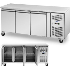 Royal Catering Refrižerators ēdināšanas galds uz riteņiem 3 kameras 410 l 179x70x85 cm