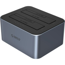 Orico 6626C3-C-V1 bezsaistes klonēšanas stacija 2 x 2,5 collu / 3,5 collu SATA HDD/SSD — pelēks
