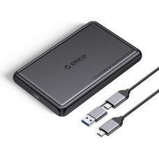 Orico DDL25-C3 2,5 collu HDD/SSD USB-C 5Gb/s diska korpuss — melns