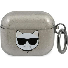 Karl Lagerfeld case for Airpods 3 KLA3UCHGK black Glitter Choupette