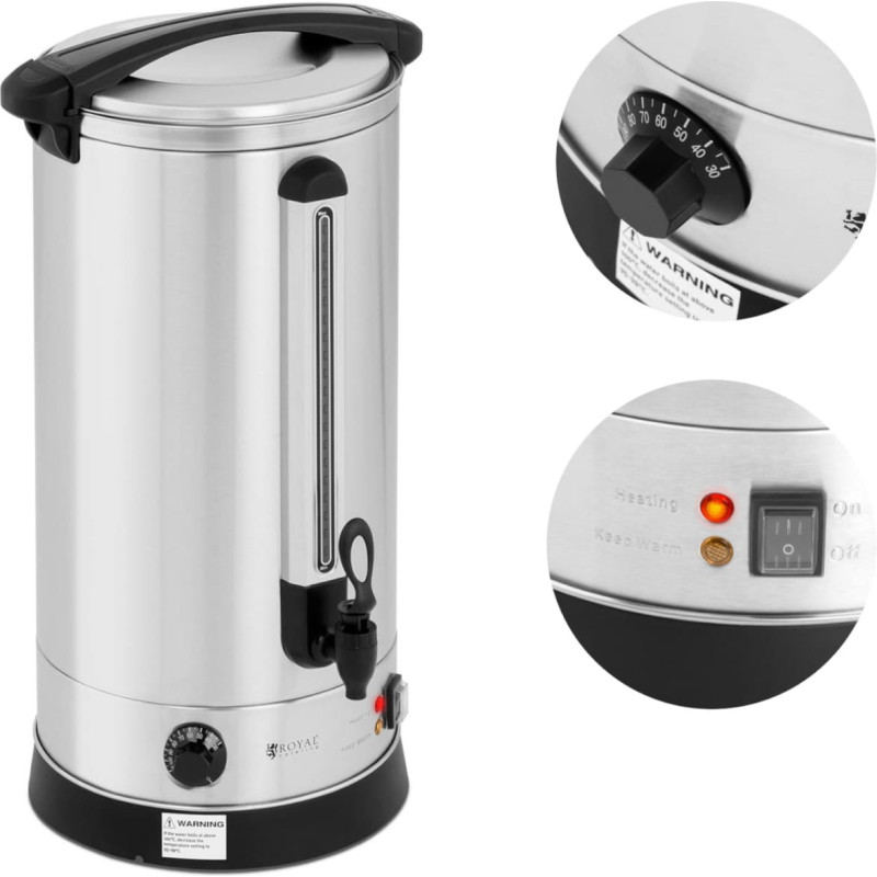 Royal Catering Divsienu tērauda ūdens sildītājs 23,5 l 2500 W