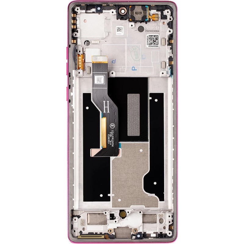 Motorola Edge 50 Fusion LCD Display + Touch Unit + Front Cover Hot Pink (Service Pack)