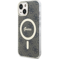 Guess IML 4G MagSafe Case for iPhone 15 Brown