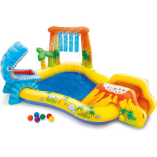Intex Dinozauru rotaļu laukums ar slidkalniņu 249 x 191 x 109 cm 57444