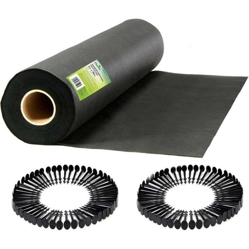 Plonos Dārza agrotekstils 1 m x 75 m + 50 adatas - melns