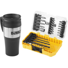 Dewalt-Akcesoria 25 gab. komplekts 1/4" uzgaļi un urbji metālam, SMALL TOUGH CASE+, DeWALT [DT70707-QZ] + termo krūze