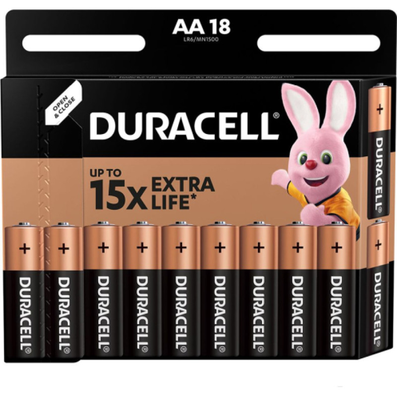 Duracell MN 1500 Basic AA (LR6) Blistera iepakojumā 18gb.