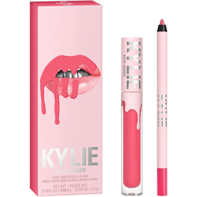 Kylie Cosmetics Velvet Liquid Lipstick + Lip Liner Set - Set of decorative cosmetics.
