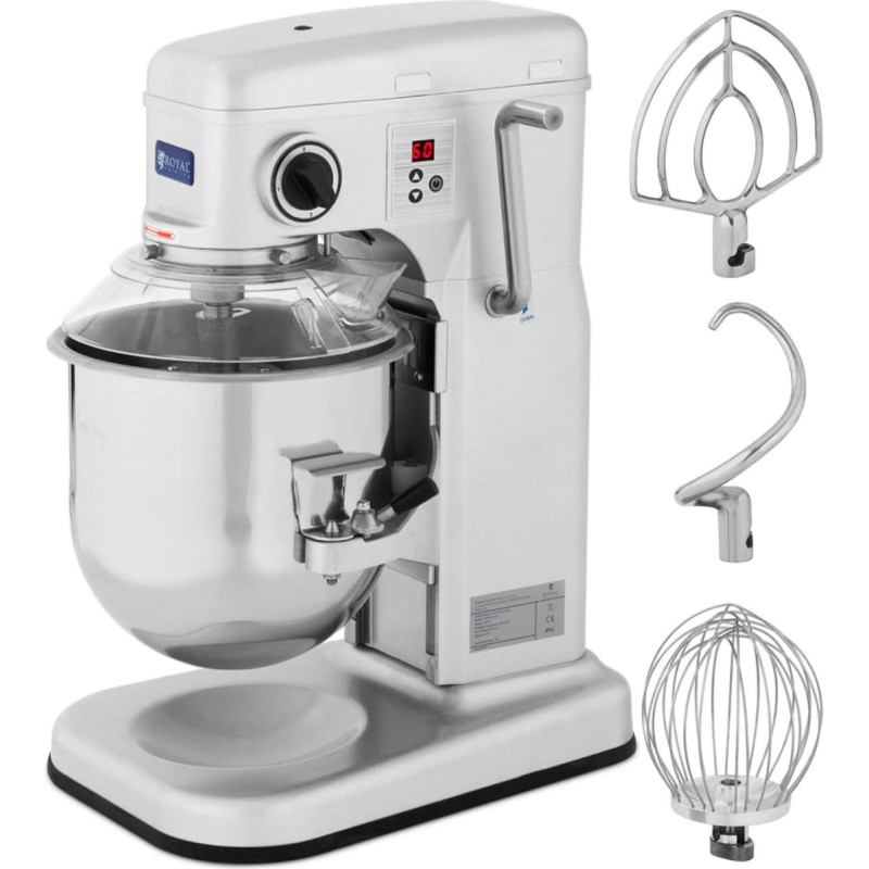Royal Catering Spirālveida mikseris planetārais robots ar nolaižamu bļodu RCPM-10.1B 10 l 230 V 650 W