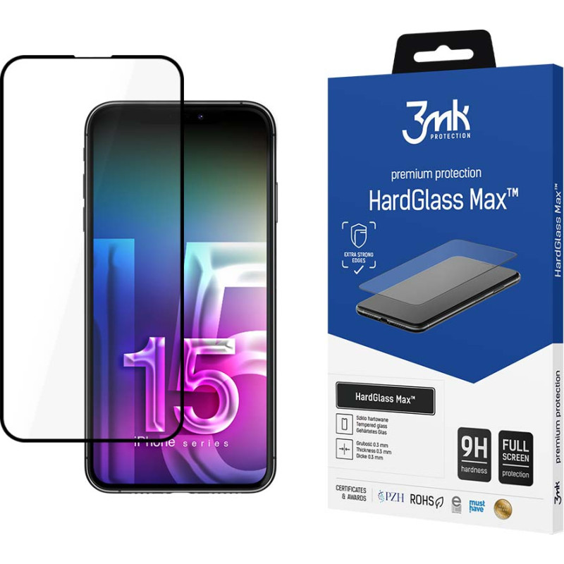 3Mk Protection Apple iPhone 15 - 3mk HardGlass Max&trade; screen protector