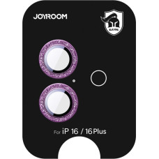 Joyroom iPhone 16/16 Plus objektīva aizsargstikls - rozā