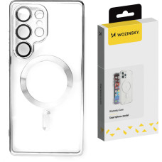 Wozinsky Samsung Galaxy S25 galvanizēts maciņš ar Magsafe tehnoloģiju - sudrabs