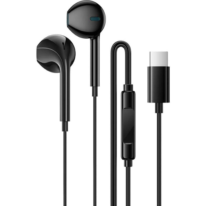 Borofone Earphones BM100 Fuente with microphone Type C (DAC) black