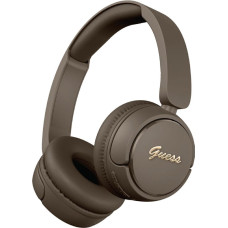 Headphones Guess Bluetooth 5.3 Metal Logo Script brown