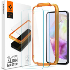 Spigen Rūdīts stikls ar montāžas rāmi priekš Samsung Galaxy A35 Glas tR AlignMaster - 2 gab.