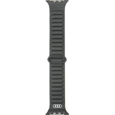 Audi Logo Synthetic Leather Magnetic Ring Strap for Apple Watch 44|45|46|49 mm - Black