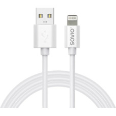 Kabelis SAVIO USB-A – Lightning 1 m, White, 2.4A