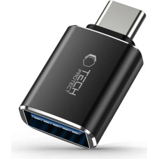 Tech-Protect USB-C (vīriešu) - USB-A (sieviešu) OTG adapteris - melns