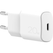 Puro USB-C 20W PD sienas lādētājs - balts