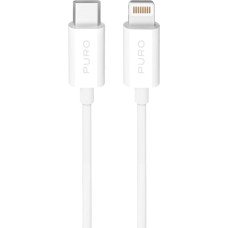 Puro USB-C - iPhone Lightning TPE 20W 2m kabelis - balts