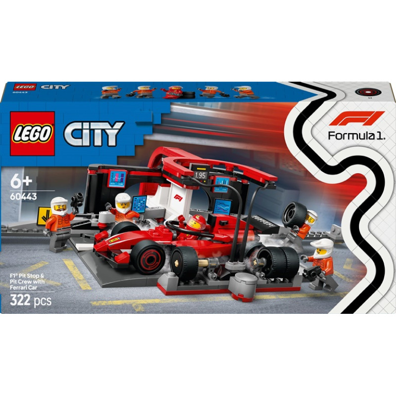 Lego F1® Pit Stop & Pit Crew with Ferrari Car 60443