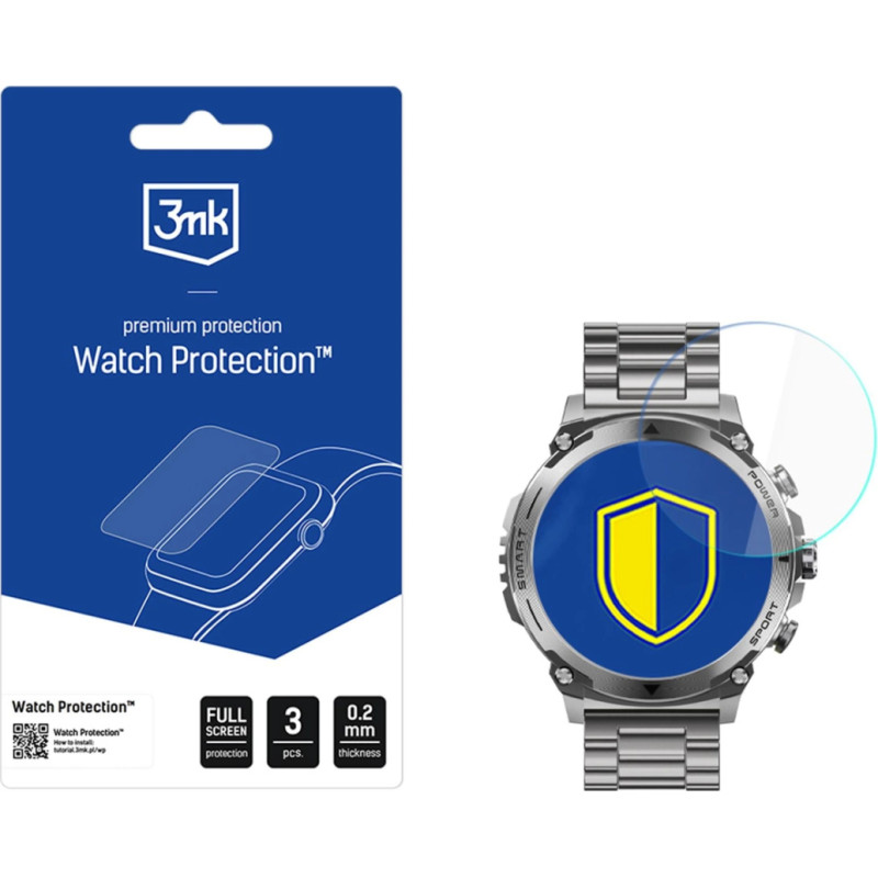 3Mk Protection Smartwatch screen protector 3mk Watch Protection FlexibleGlass for Garett Atom