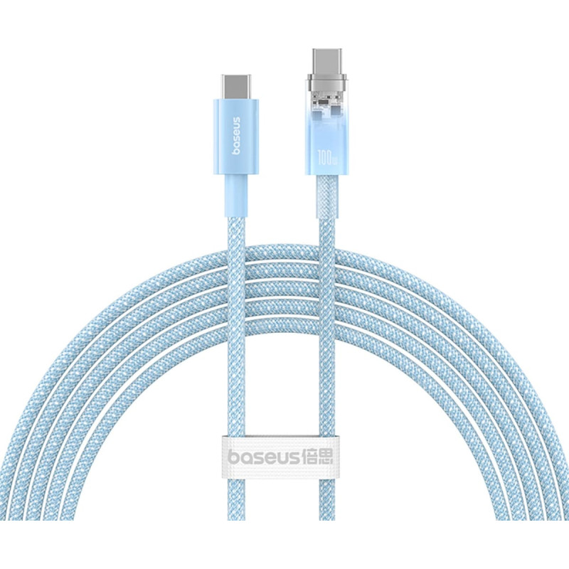 Baseus Explorer 100W USB-C - USB-C Cable with Intelligent Temperature Sensor 2m - Blue