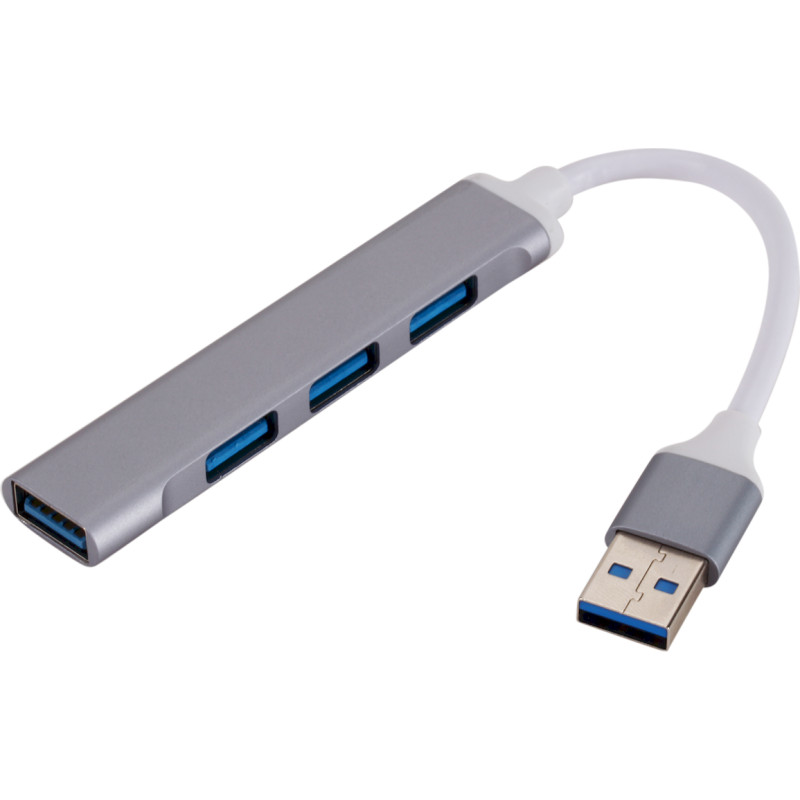 Goodbuy mini adapteris (sadalītājs) no USB 3.0 līdz 4 x USB 3.0 sudraba