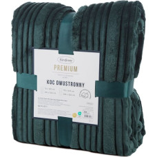 Mikrošķiedras flano sega 200x220 tumši zaļa mīksta Nina