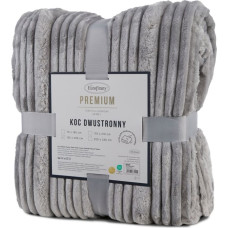 Mikrošķiedras flano sega 200x220 mīksta pelēka Nina