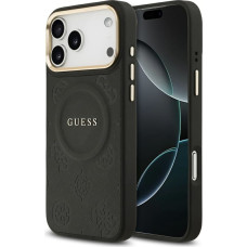 Case Guess Peony Hot Stamp MagSafe for iPhone 17 Pro Max black