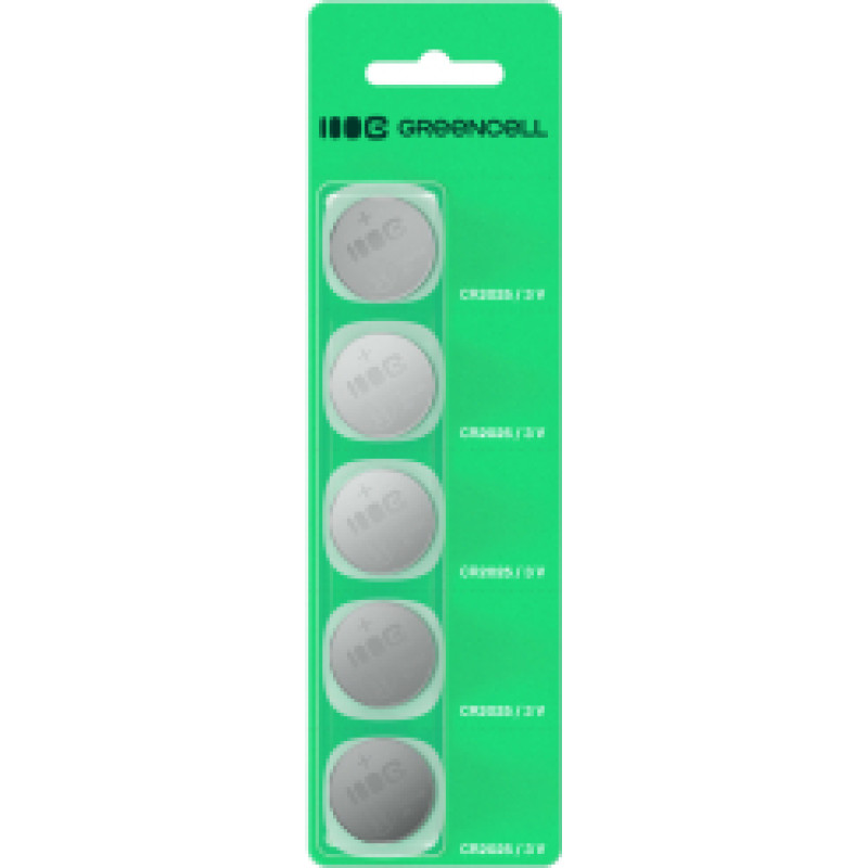 Baterijas Green Cell Blister 5x Lithium Battery CR2025