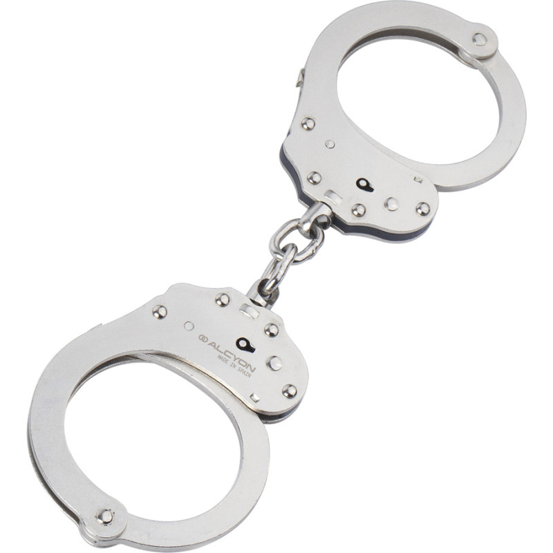 Alcyon - Tērauda ķēdes rokudzelži - dubultā slēdzene - sudrabkrāsas - 5050-X