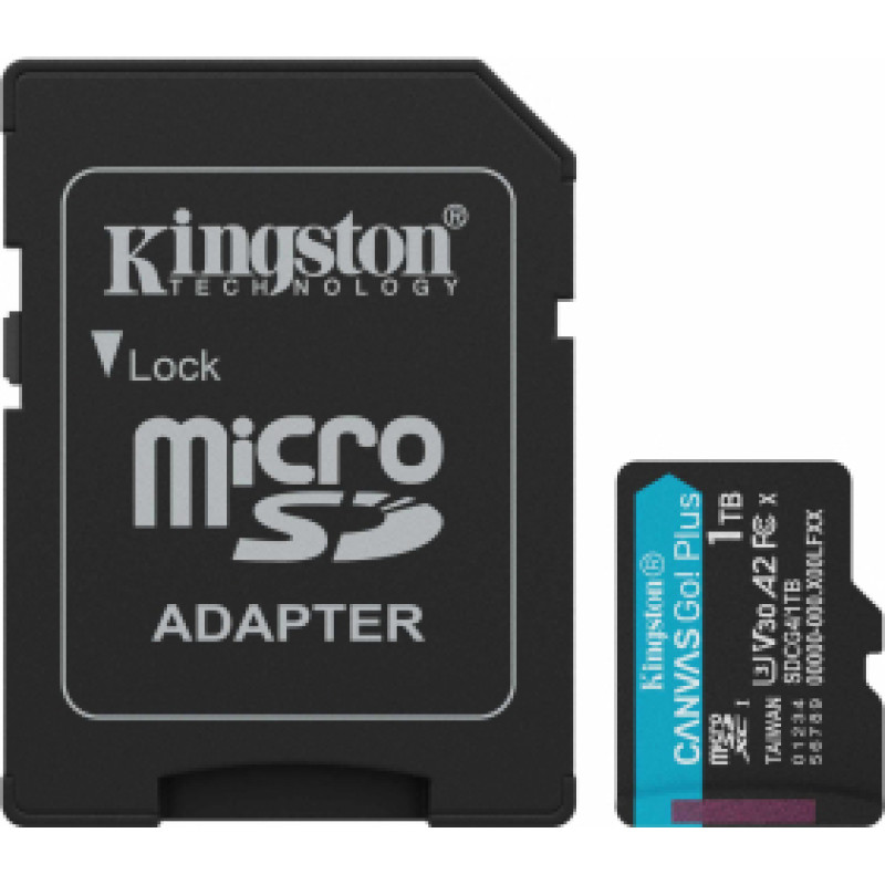 Atmiņas karte Kingston  Canvas Go Plus G4 MicroSDXC 1TB ar adapteri