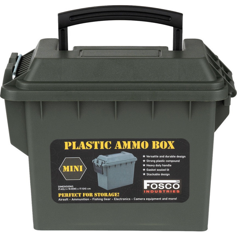 Fosco Industries - Ammo Box Mini - 2,3 L - Polimērs - Zaļ&scaron; - 465201