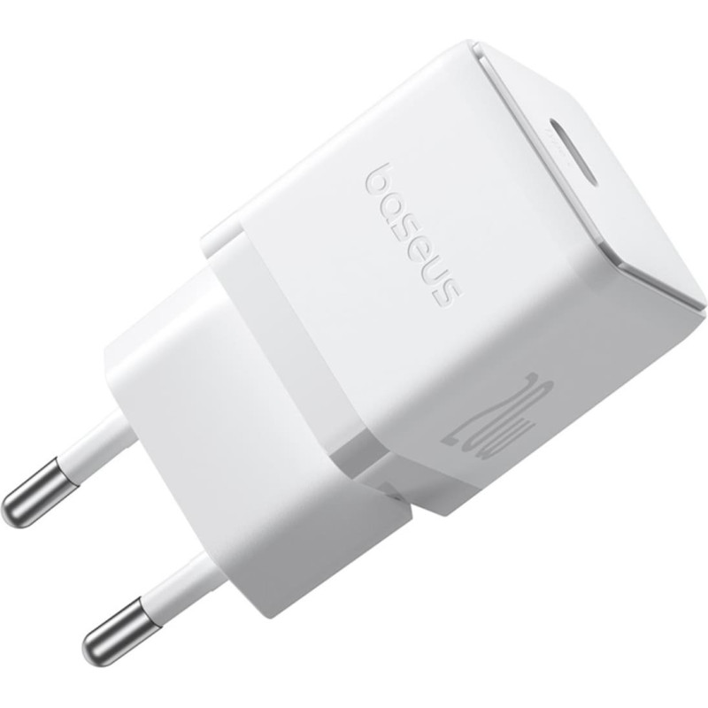 Baseus Palm 1C 20W sienas lādētājs ar 60W 1m USB-C kabeli - balts