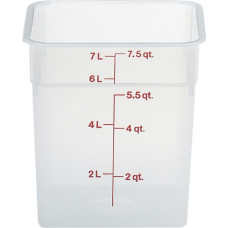 Cambro CamSquare pārtikas trauks 7,6 l 215x215x230 mm - caurspīdīgs