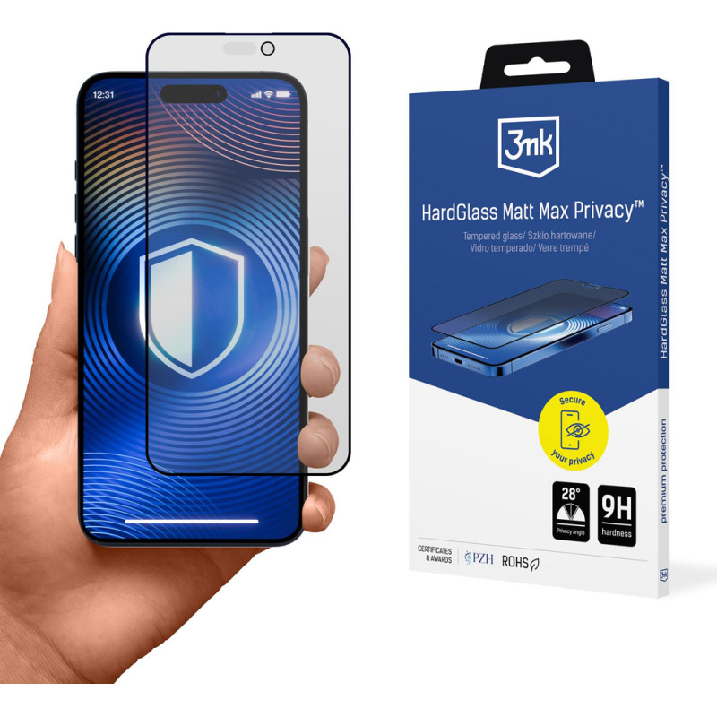 3Mk Protection 3mk Hardglass Matt Max Privacy Tempered Glass for iPhone 17 Pro