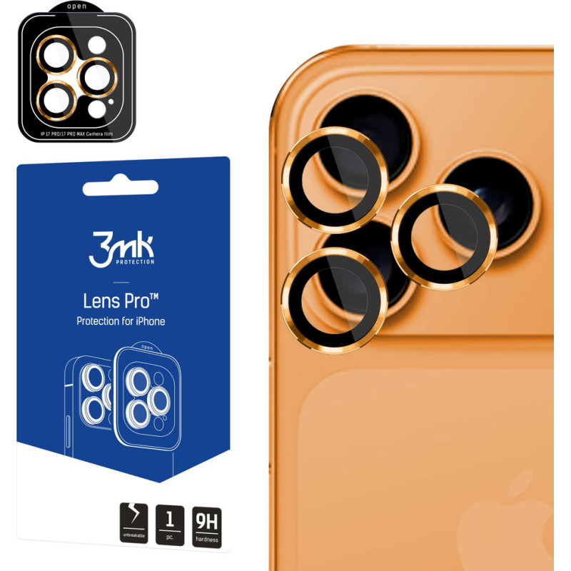 3Mk Protection 3mk Lens Protection Pro Tempered Glass for iPhone 17 Pro | 17 Pro Max - Orange