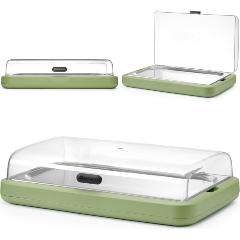 Hendi Vitrīna ar dzesē&scaron;anas ieliktni UNIQ GN 1/1 - zaļa