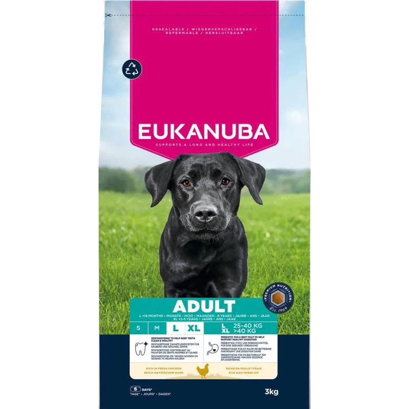 Eukanuba Sausa barība suņiem - Eukanuba Adult Large Chicken, 3 kg