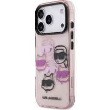 Karl Lagerfeld IML Multi K&CH Heads Case for iPhone 17 Pro Pink