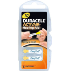 Battery Duracell Hearing Aid 10 (A10) Blister 6 pack