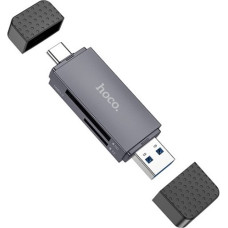 Hoco Kar&scaron;u lasītājs HOCO HB45, 2 sloti: SD, TF, USB-A, USB-C