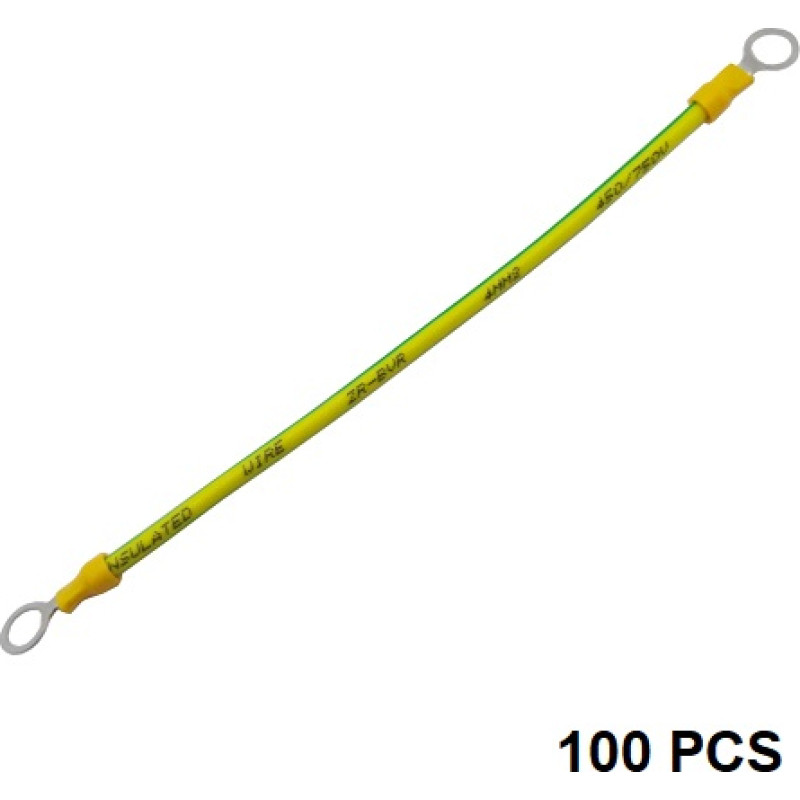 Hismart Zemējuma kabelis, Cooper, 4 mm2, 20 cm, 100 gab.