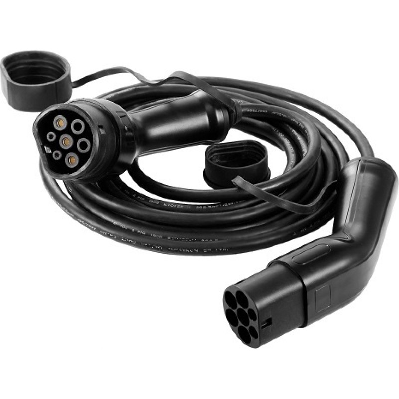 Hismart Elektroauto uzlādes kabelis 2. tips - 2. tips, 32A, 7.2kW, 1 fāze, 5m