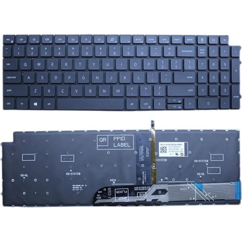 Dell Tastatūra Dell Vostro 15 3510 3515 3520 3525 ar fona apgaismojumu